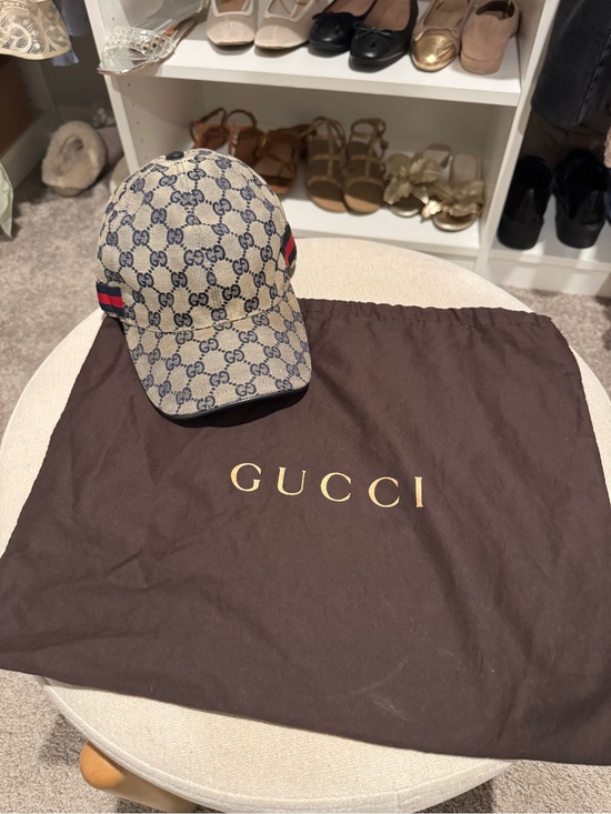Gucci Other - Gucci Men's GG Supreme Canvas Baseball Cap - Beige/Blue